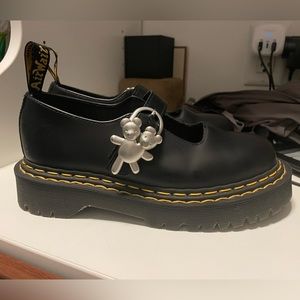 DR. MARTENS X HEAVEN MARYJANE, like new worn twice, black leather sz EU 36/US5